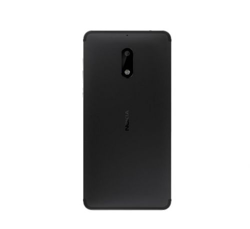 从官方展示的产品图来看，灰色版的Nokia 6背部顶端和底部的天线条为黑色，而“NOKIA”的Logo也是黑色处理，而机身底部是双扬声器，并且还支持杜比ATMOS环绕立体声效果，能够带来非常不错的音质。